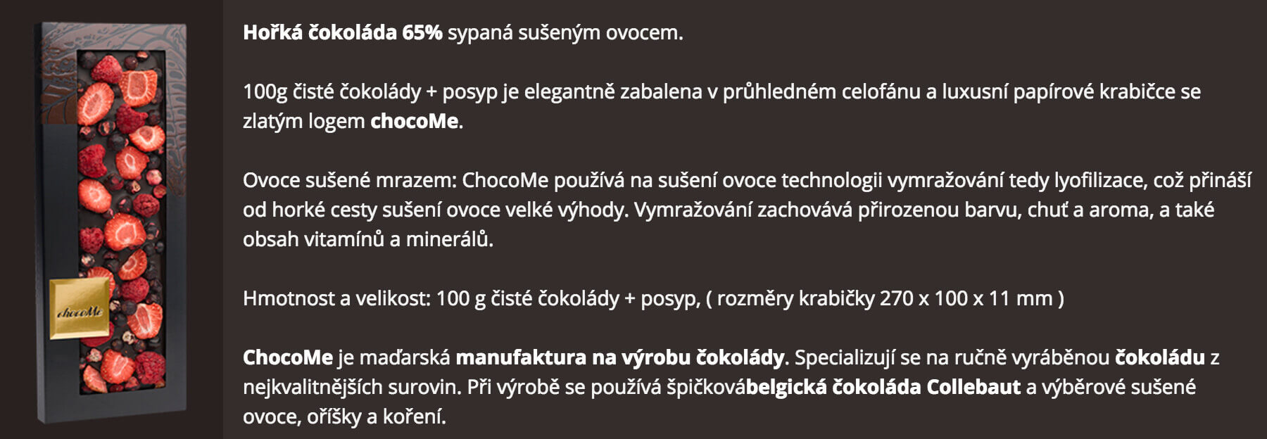 čokoláda sušené ovoce
