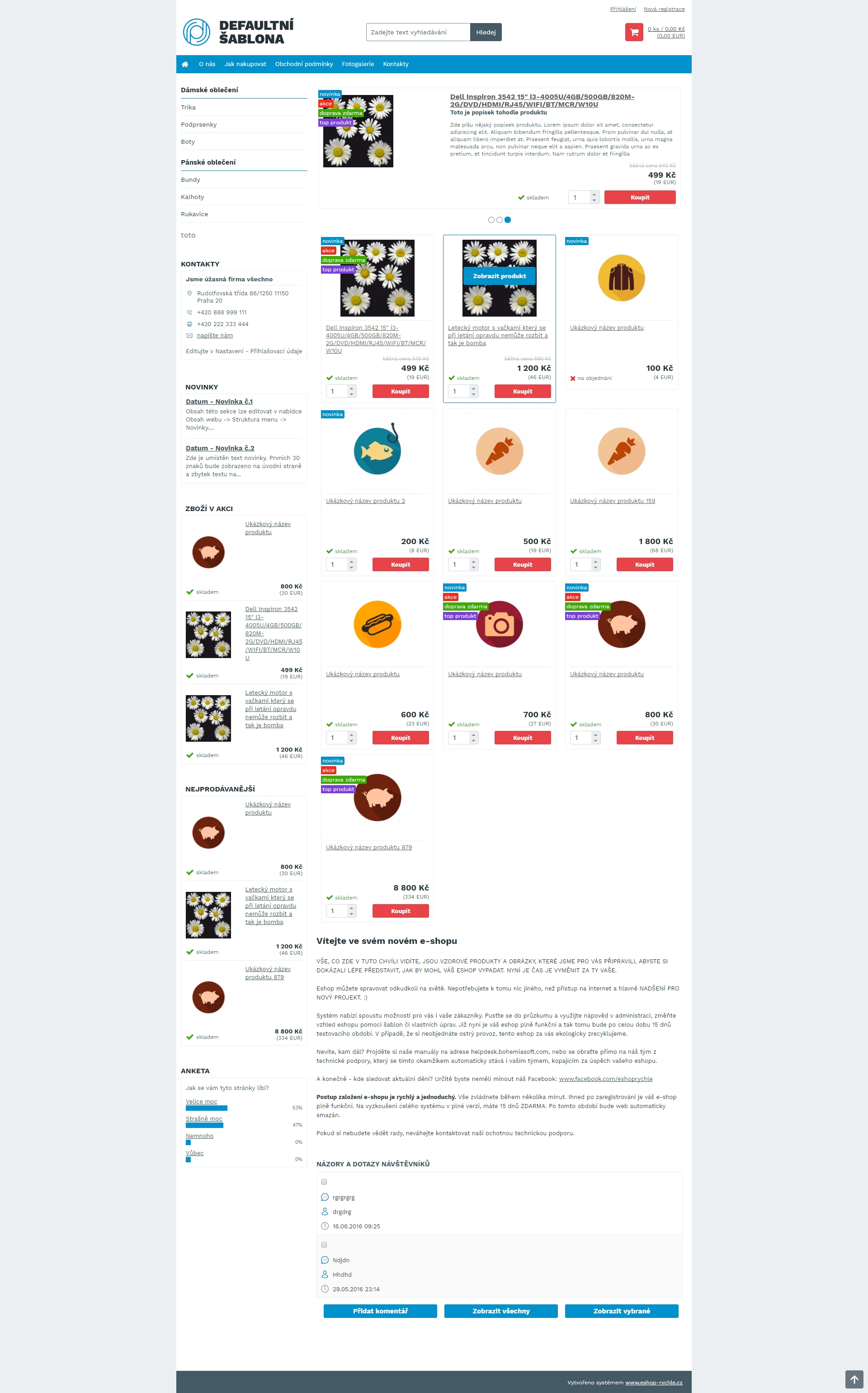 Přepracovaná responzivní šablona