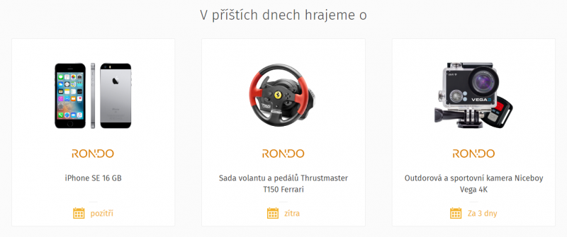 Soutěže o věcné ceny na Rondo.cz