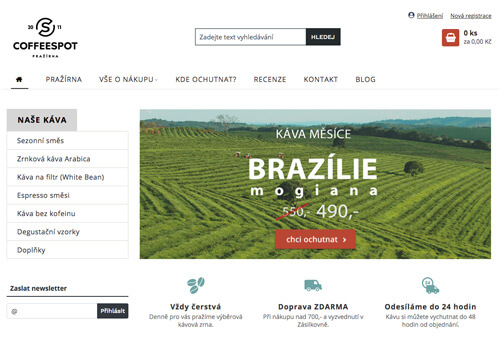 Lukáš Dubina - redesign e-shopu Cofeespot