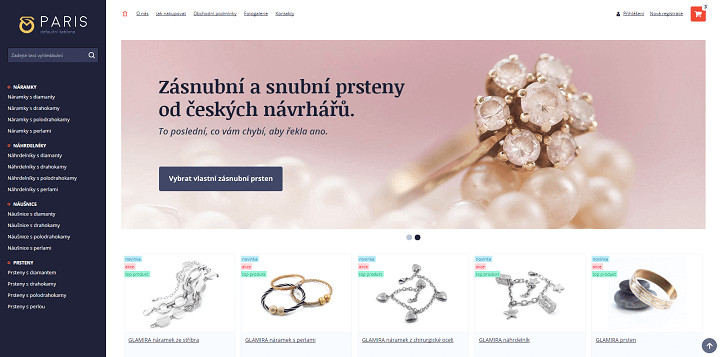 Náhled šablony Paris - Eshop-rychle