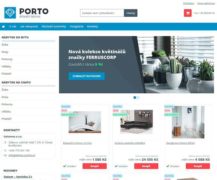 Náhled šablony Porto - Eshop-rychle