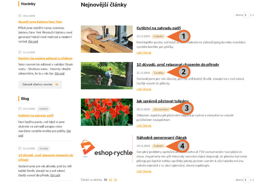 Novinky šablona New York